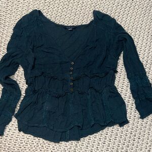Green American Eagle long sleeve shirt